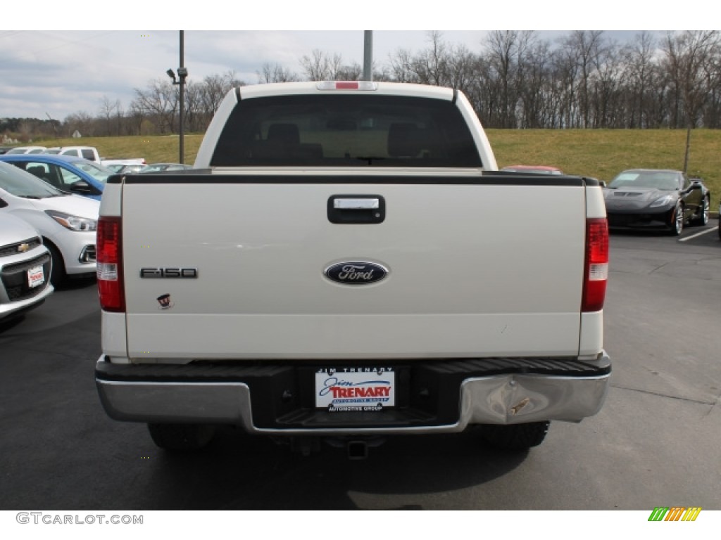 2007 F150 Lariat SuperCrew 4x4 - White Sand Tri-Coat / Tan photo #6