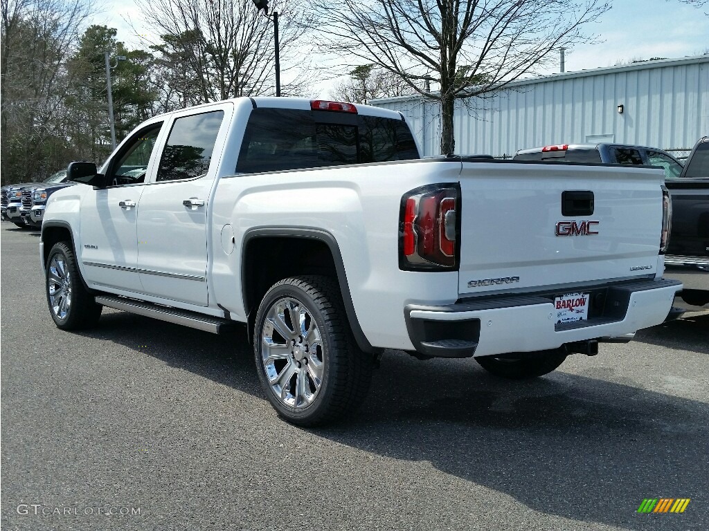 2016 Sierra 1500 Denali Crew Cab 4WD - White Frost Tricoat / Cocoa/Dune photo #4