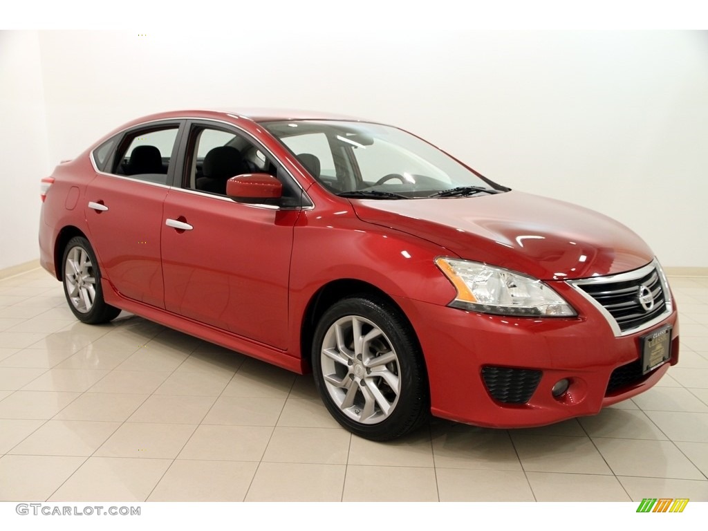 2013 Sentra SR - Red Brick / Charcoal photo #1