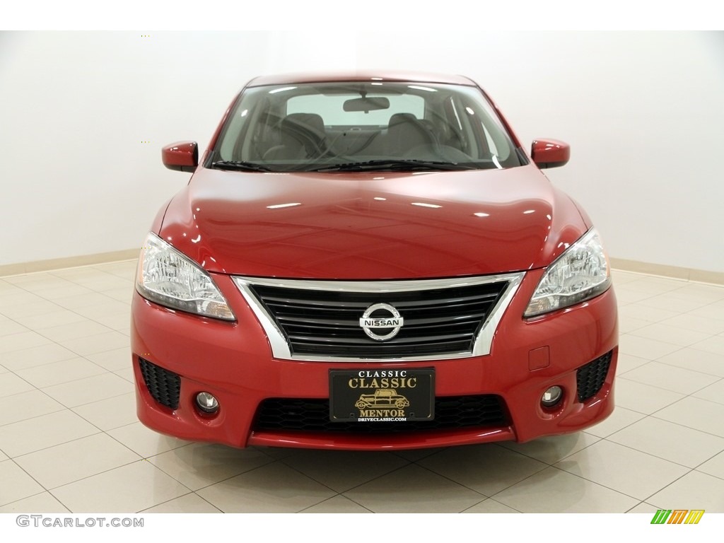 2013 Sentra SR - Red Brick / Charcoal photo #2
