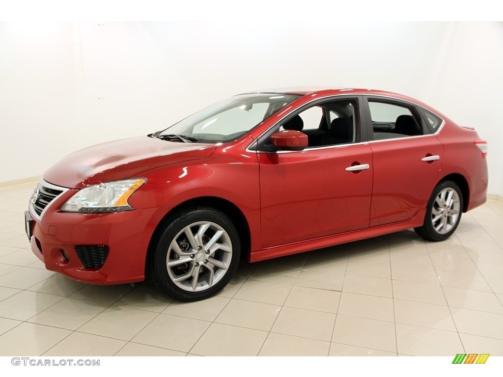 2013 Sentra SR - Red Brick / Charcoal photo #3