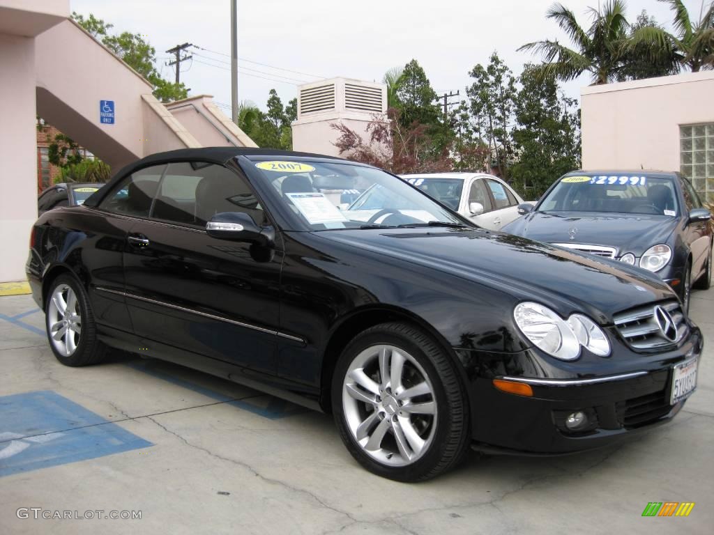 2007 CLK 350 Cabriolet - Black / Black photo #1