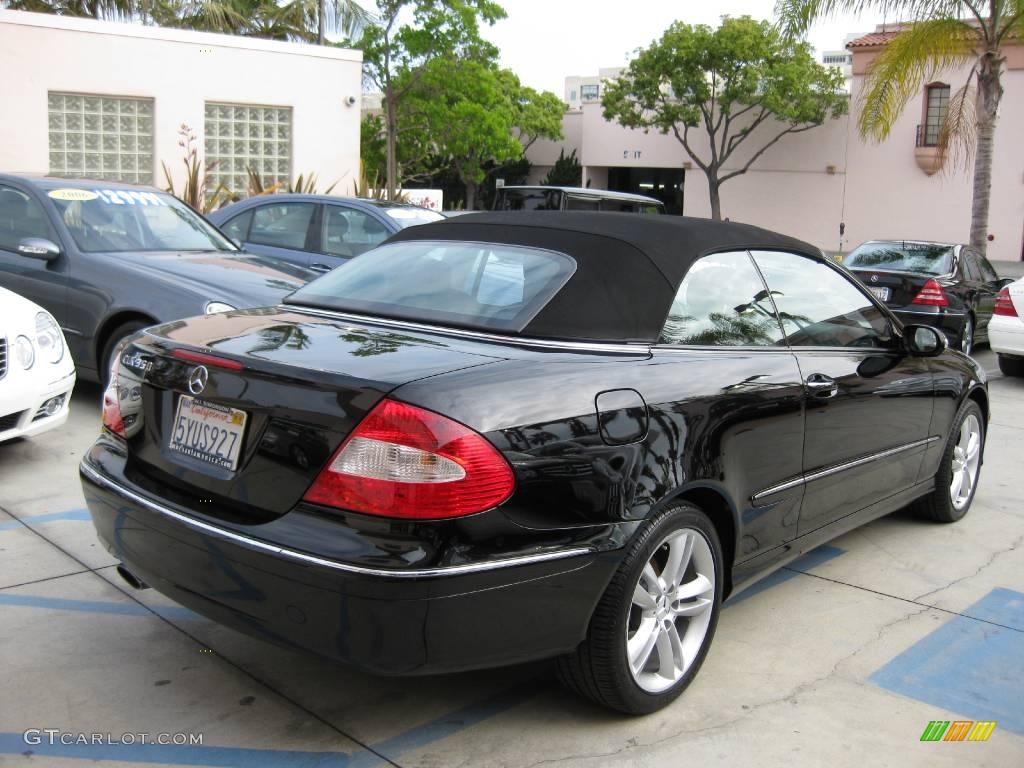 2007 CLK 350 Cabriolet - Black / Black photo #3