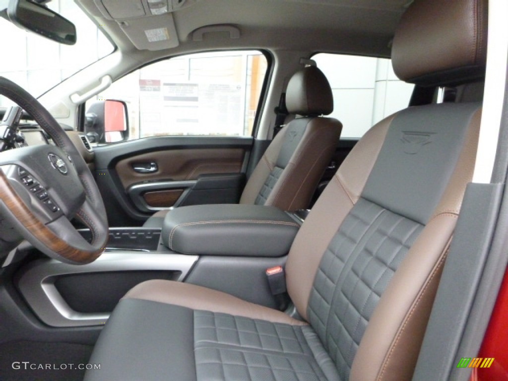 Platinum Reserve Black/Brown Leather Interior 2016 Nissan TITAN XD Platinum Reserve Crew Cab 4x4 Photo #111812036