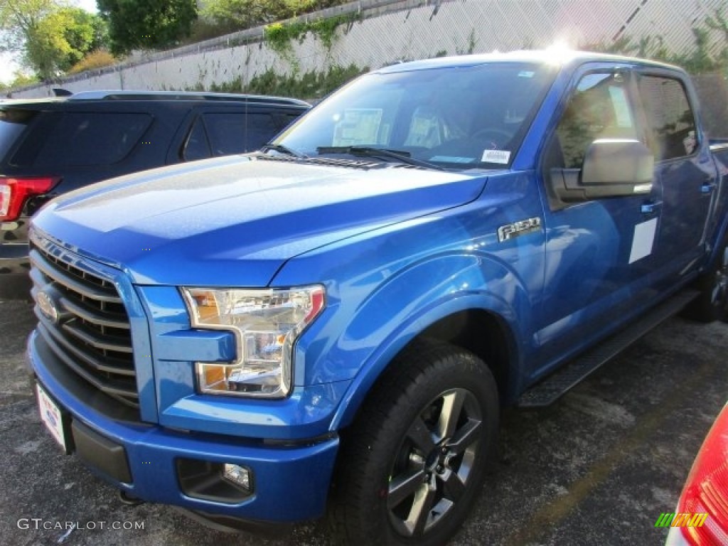 2016 F150 XLT SuperCrew 4x4 - Blue Flame / Black photo #2