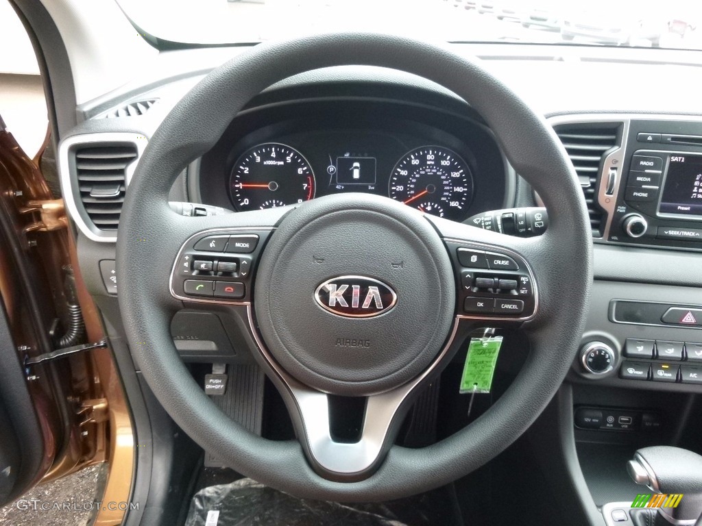 2017 Kia Sportage LX AWD Black Steering Wheel Photo #111813299