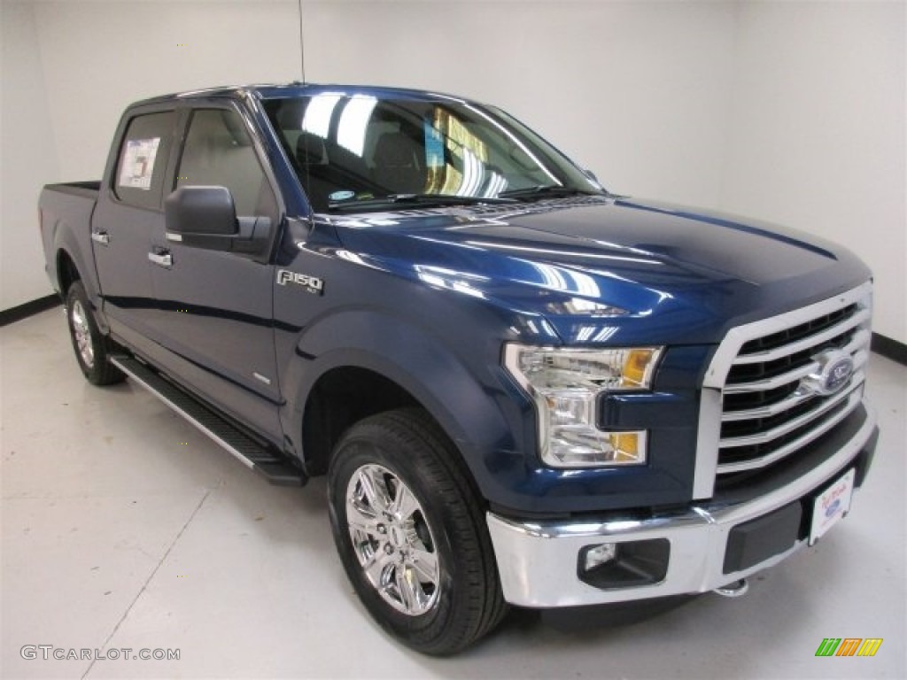 2016 F150 XLT SuperCrew 4x4 - Blue Jeans / Medium Earth Gray photo #2