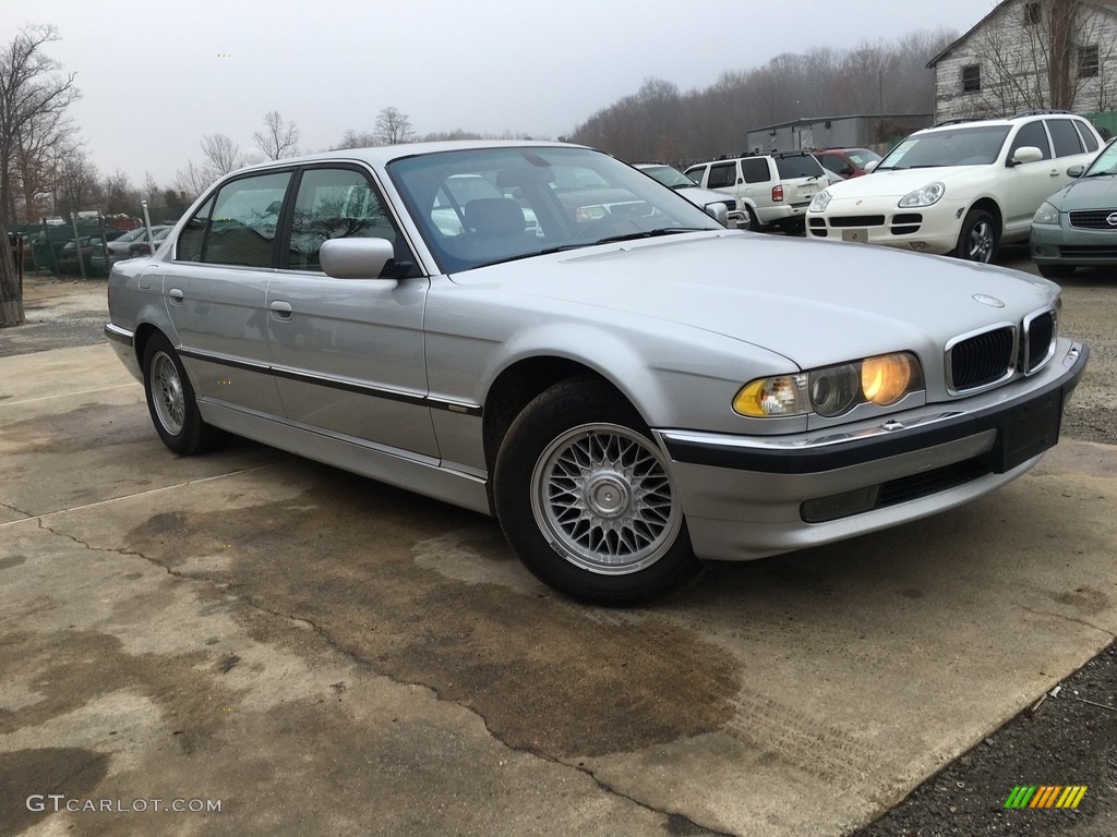 2001 7 Series 740iL Sedan - Titanium Silver Metallic / Black photo #1