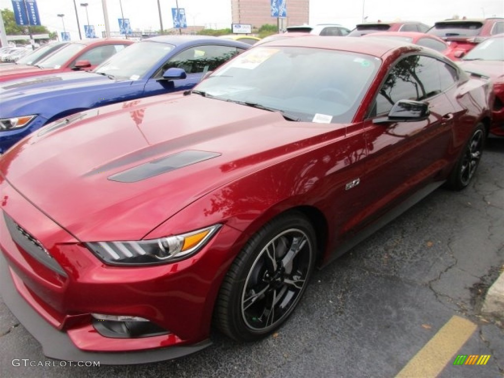 2016 Mustang GT/CS California Special Coupe - Ruby Red Metallic / California Special Ebony Black/Miko Suede photo #2