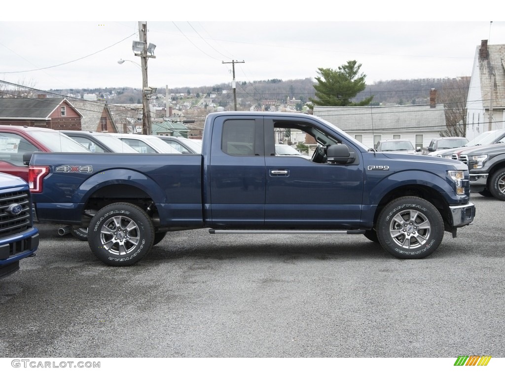 2016 F150 XLT SuperCab 4x4 - Blue Jeans / Medium Earth Gray photo #3