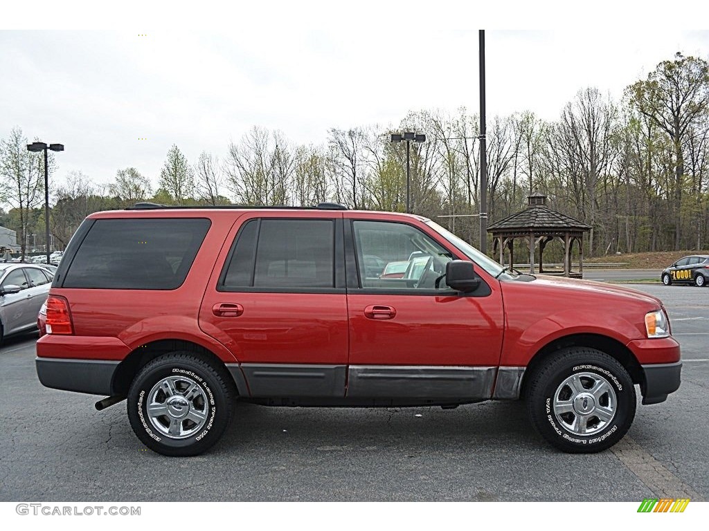 2003 Expedition XLT 4x4 - Laser Red Tinted Metallic / Flint Grey photo #2