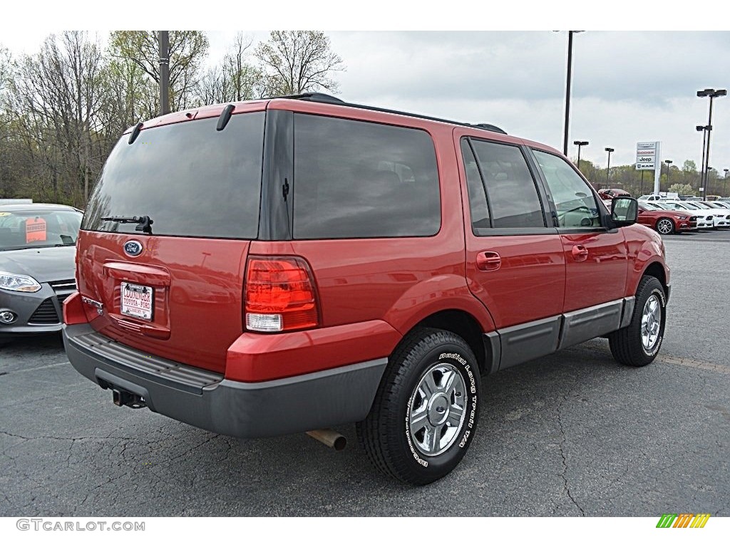 2003 Expedition XLT 4x4 - Laser Red Tinted Metallic / Flint Grey photo #3