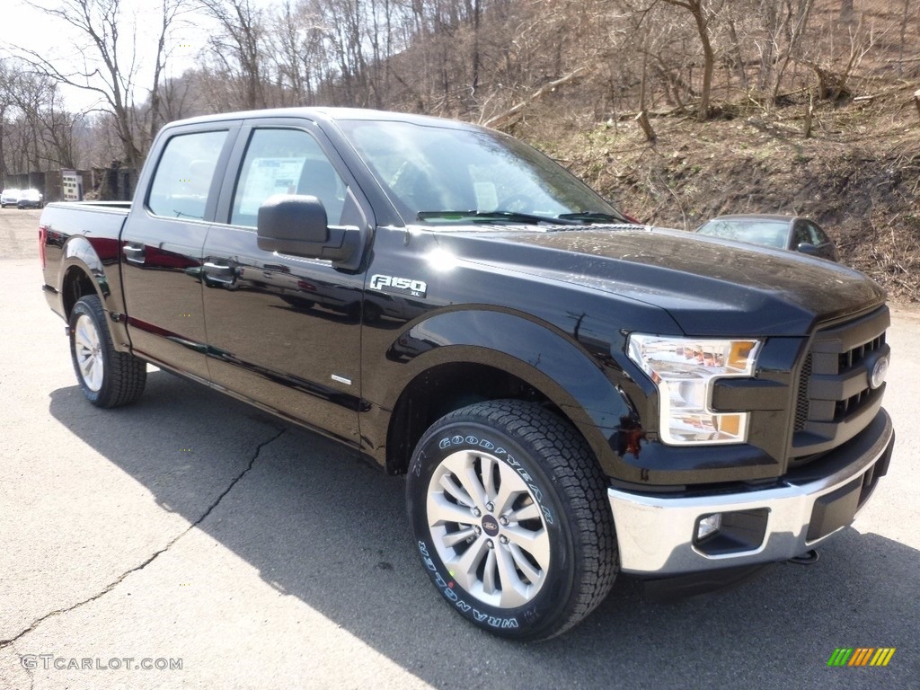 2016 F150 XL SuperCrew 4x4 - Shadow Black / Medium Earth Gray photo #10