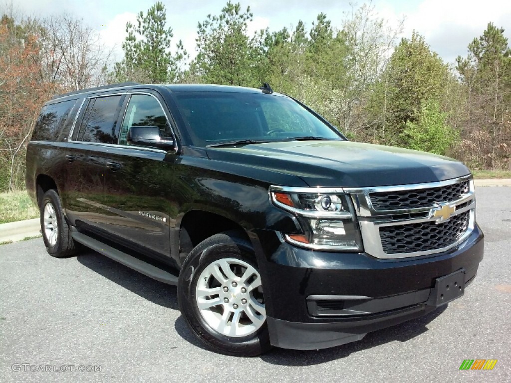 2015 Suburban LT 4WD - Black / Jet Black photo #4