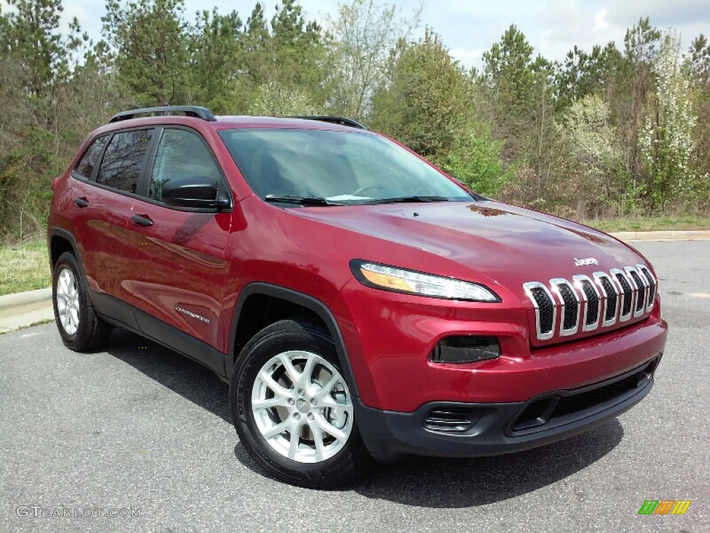 Deep Cherry Red Crystal Pearl 2016 Jeep Cherokee Sport 4x4 Exterior Photo #111825602