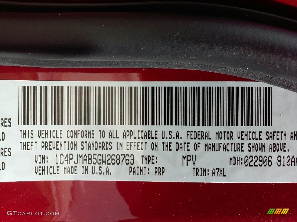 2016 Jeep Cherokee Sport 4x4 Parts Photos