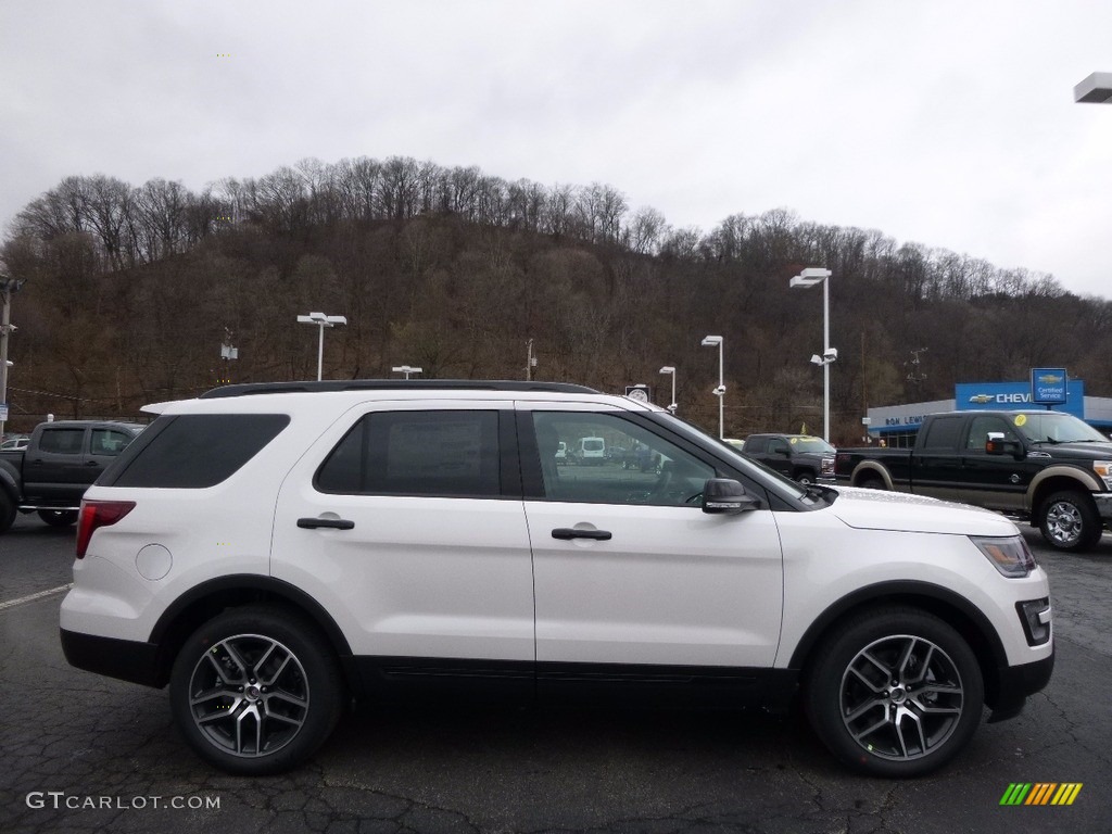 2016 Explorer Sport 4WD - White Platinum Metallic Tri-Coat / Ebony Black photo #1