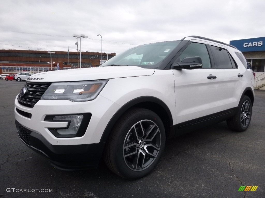 2016 Explorer Sport 4WD - White Platinum Metallic Tri-Coat / Ebony Black photo #6