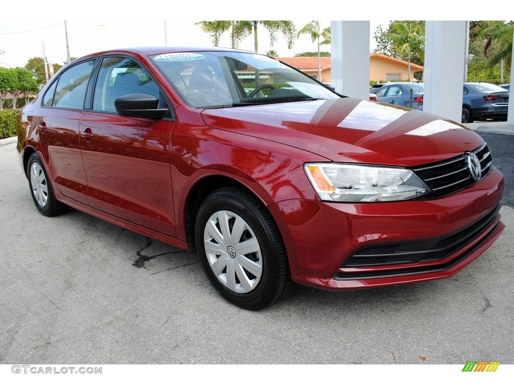 2016 Jetta S - Cardinal Red Metallic / Titan Black photo #2