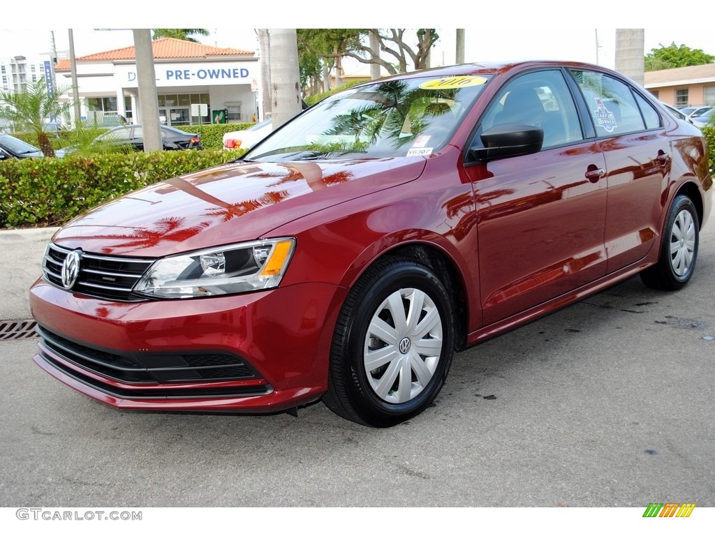 2016 Jetta S - Cardinal Red Metallic / Titan Black photo #5