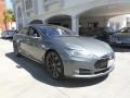 Grey Metallic 2014 Tesla Model S P85D Performance