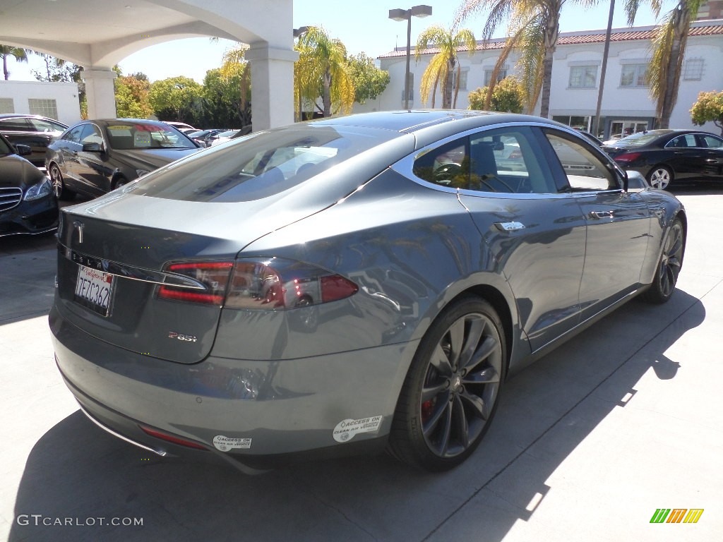 2014 Model S P85D Performance - Grey Metallic / Black photo #2