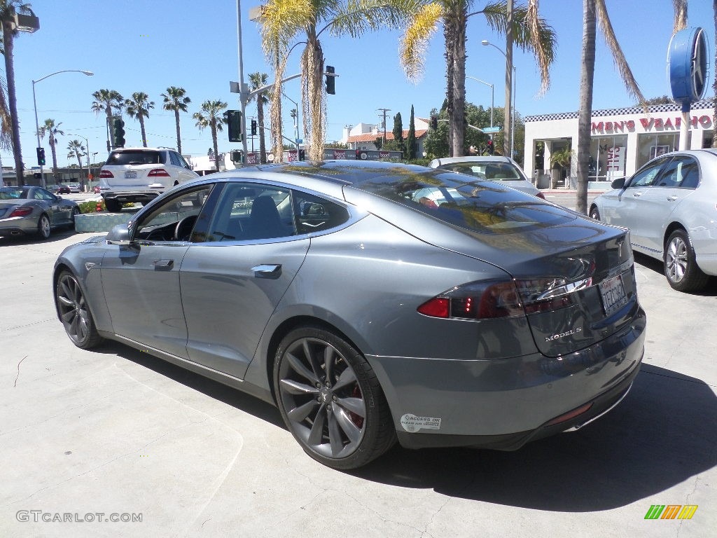2014 Model S P85D Performance - Grey Metallic / Black photo #4
