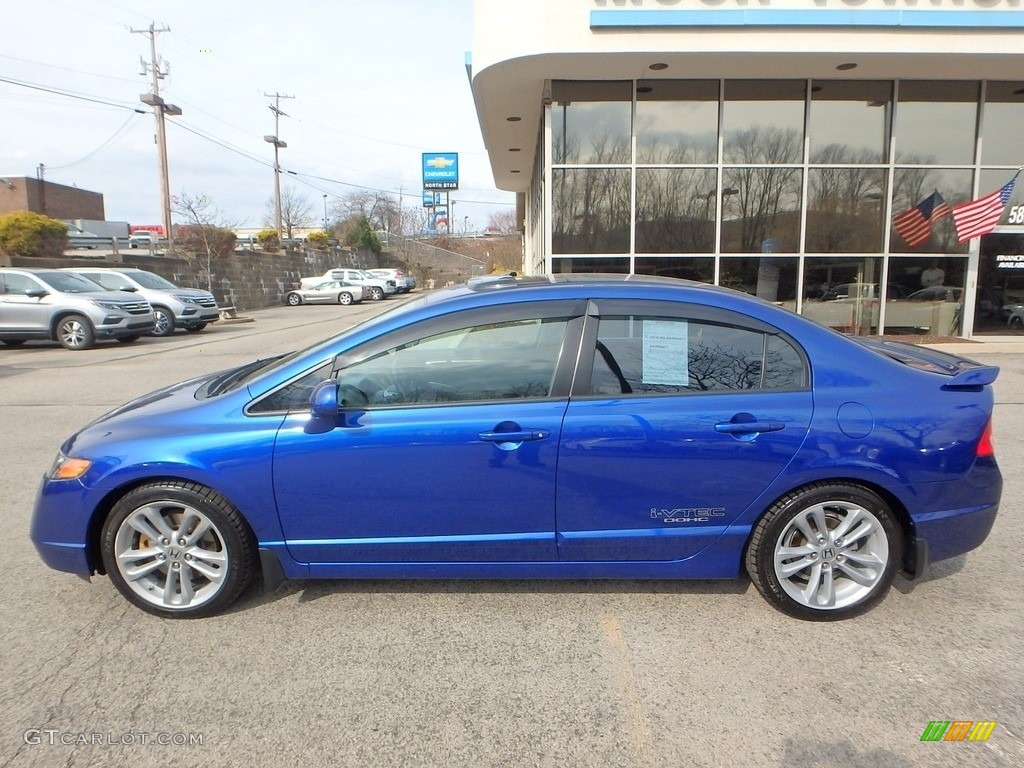 2008 Civic Si Sedan - Fiji Blue Pearl / Black photo #2