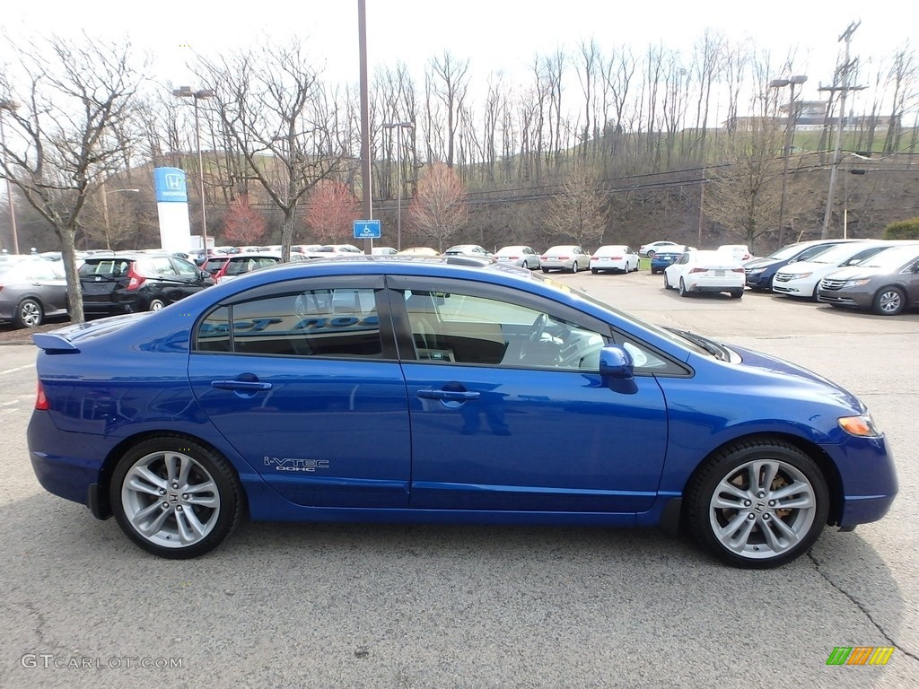 2008 Civic Si Sedan - Fiji Blue Pearl / Black photo #6