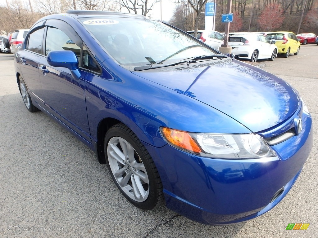 2008 Civic Si Sedan - Fiji Blue Pearl / Black photo #7