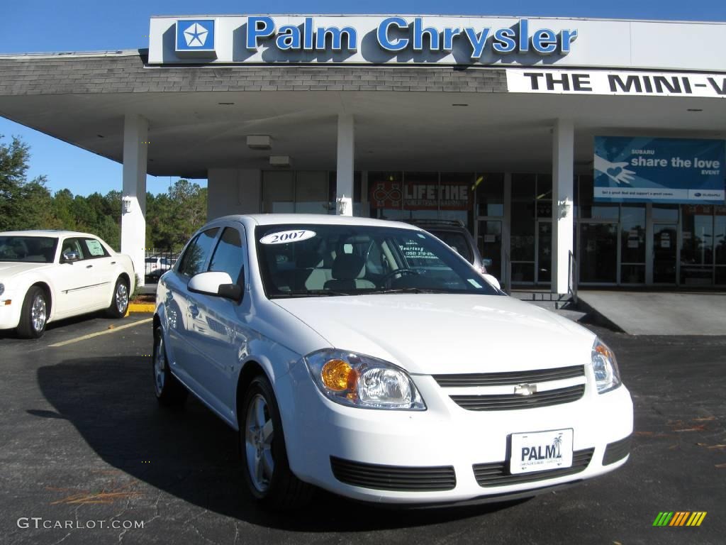 2007 Cobalt LT Sedan - Summit White / Gray photo #1