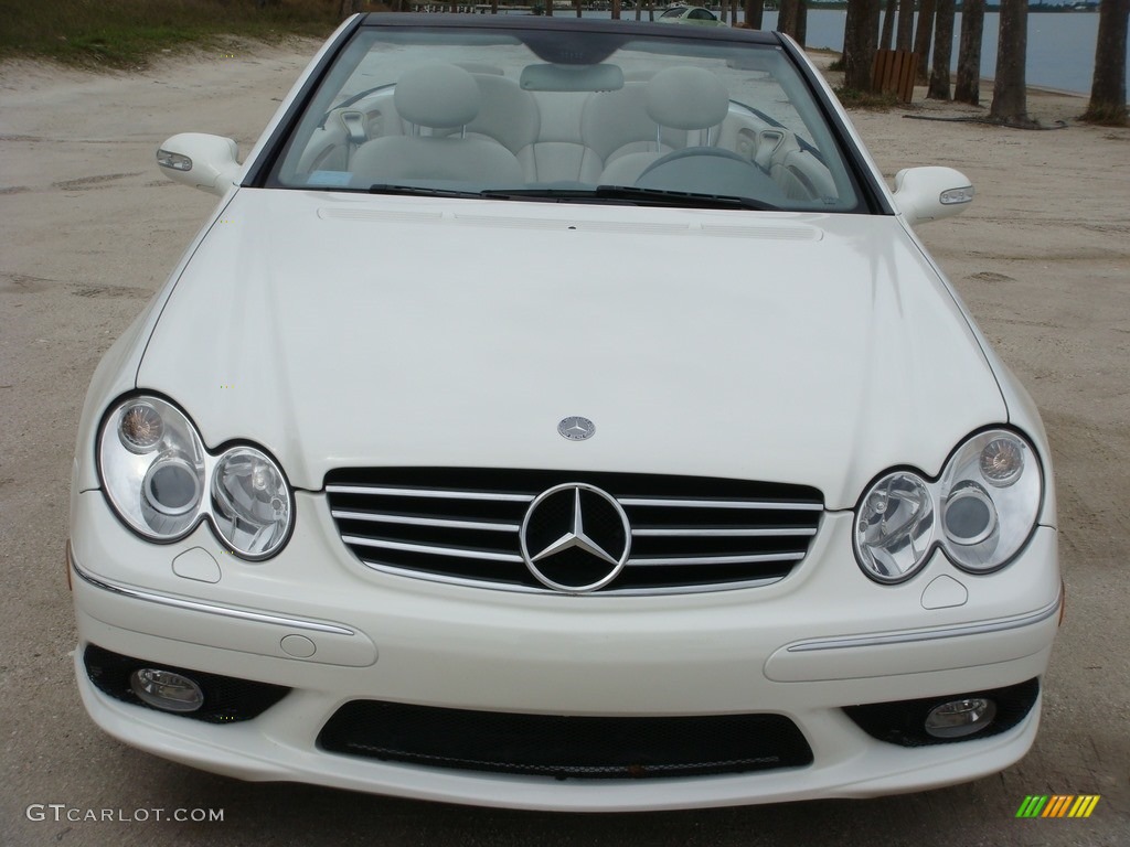 2005 CLK 500 Cabriolet - Alabaster White / Stone photo #2