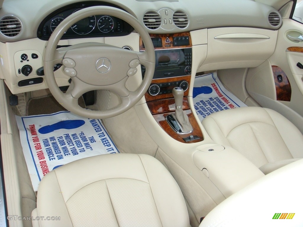 2005 CLK 500 Cabriolet - Alabaster White / Stone photo #12