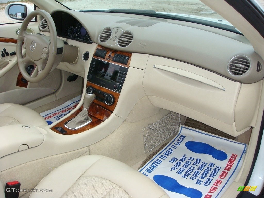 2005 CLK 500 Cabriolet - Alabaster White / Stone photo #20