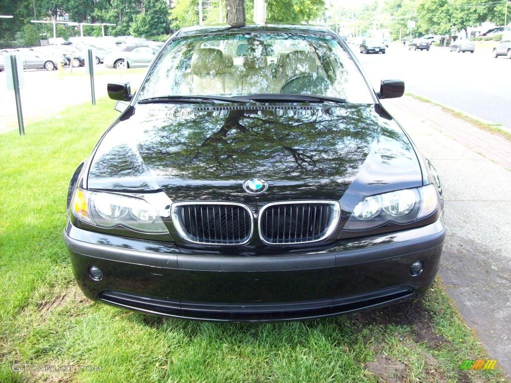 2004 3 Series 325i Sedan - Jet Black / Sand photo #3