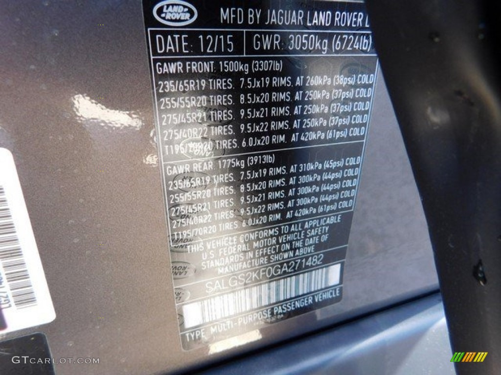 2016 Range Rover HSE - Waitomo Grey Metallic / Ebony/Ebony photo #22