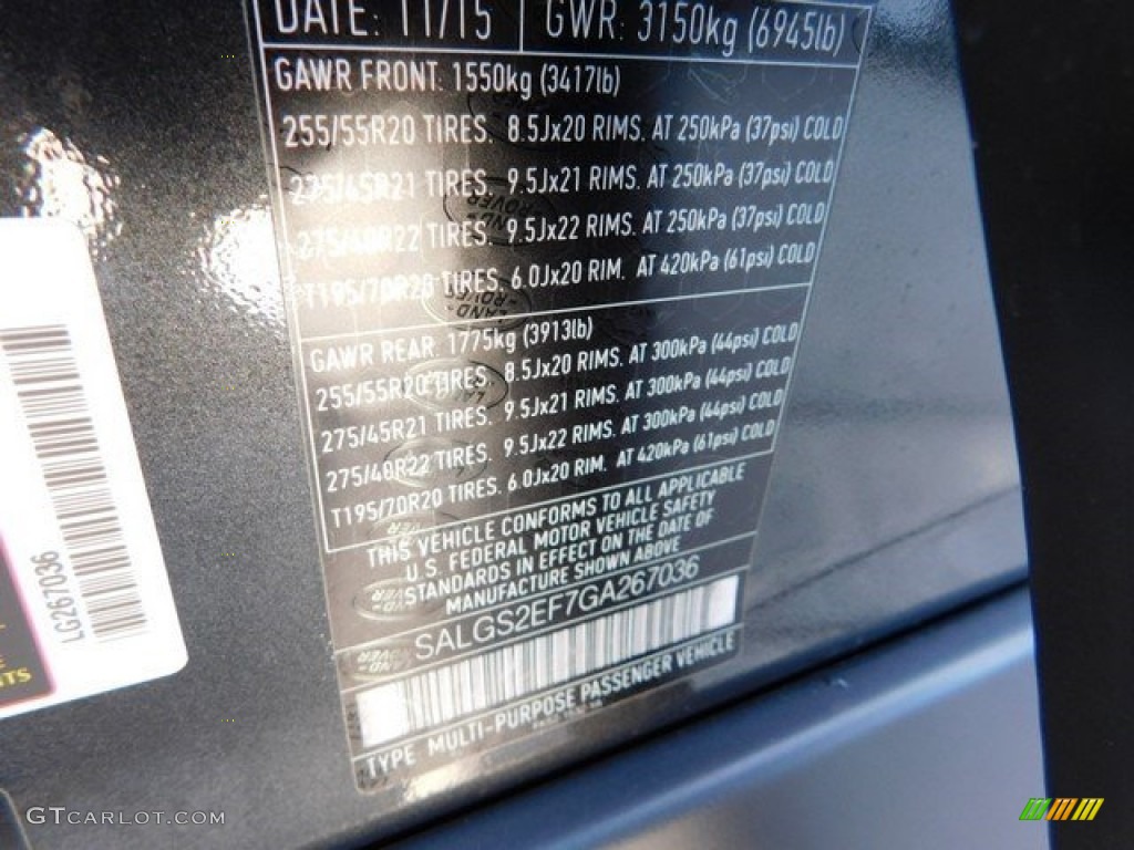 2016 Range Rover Supercharged - Carpathian Grey Metallic / Ebony/Ebony photo #22