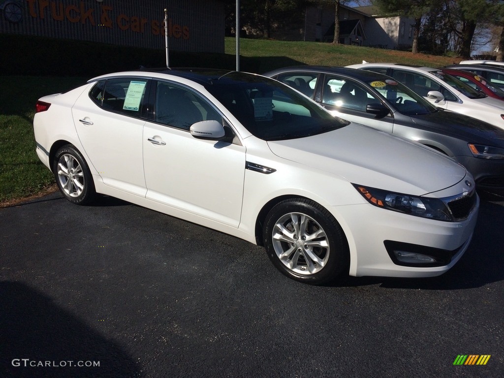 2013 Optima EX - Snow White Pearl / Gray photo #1