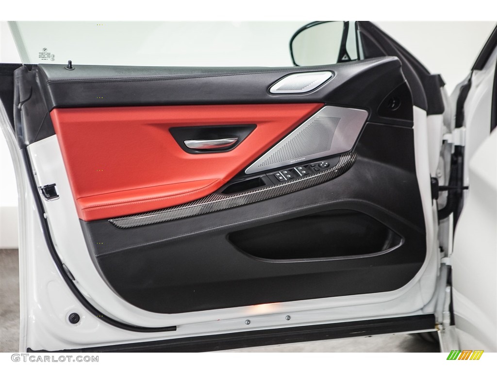 2015 BMW M6 Gran Coupe Sakhir Orange/Black Door Panel Photo #111848825