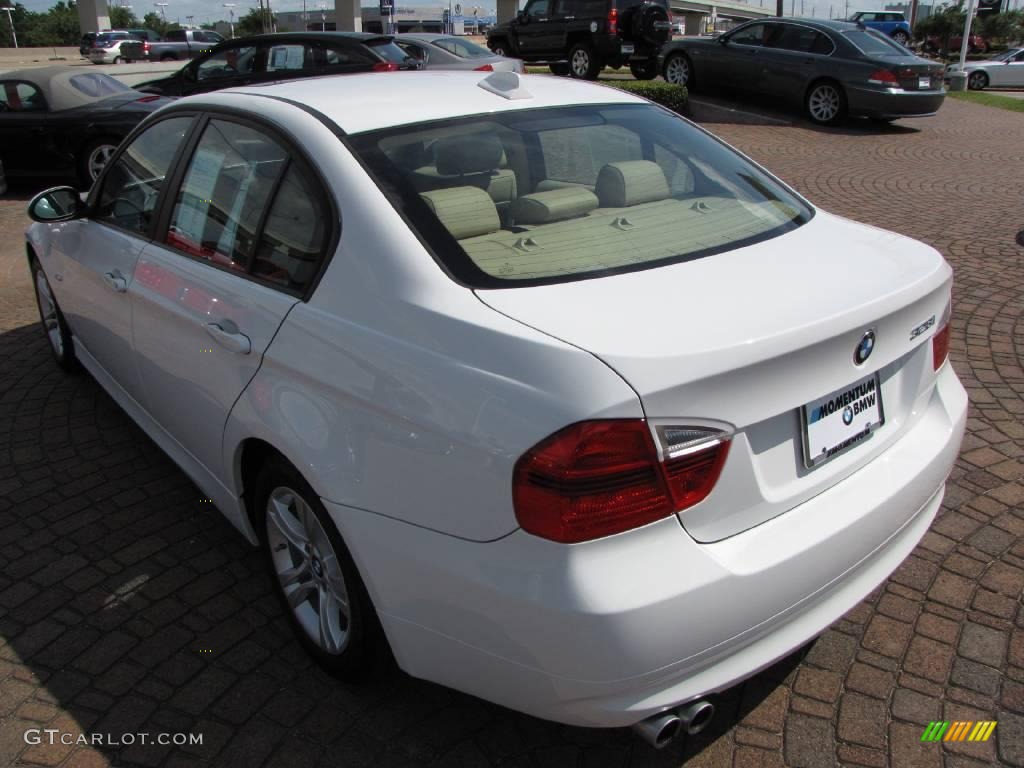 2008 3 Series 328i Sedan - Alpine White / Beige photo #11