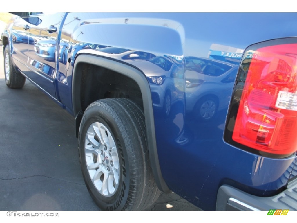 2014 Sierra 1500 SLE Crew Cab 4x4 - Cobalt Blue Metallic / Jet Black/Dark Ash photo #4