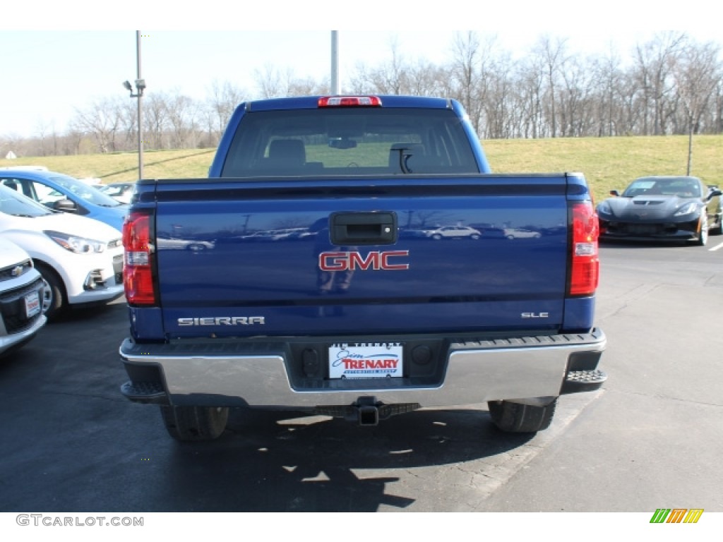2014 Sierra 1500 SLE Crew Cab 4x4 - Cobalt Blue Metallic / Jet Black/Dark Ash photo #6
