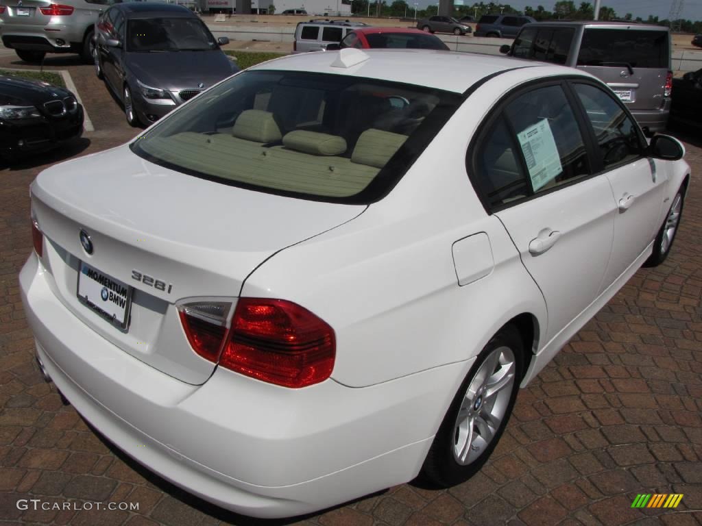 2008 3 Series 328i Sedan - Alpine White / Beige photo #13