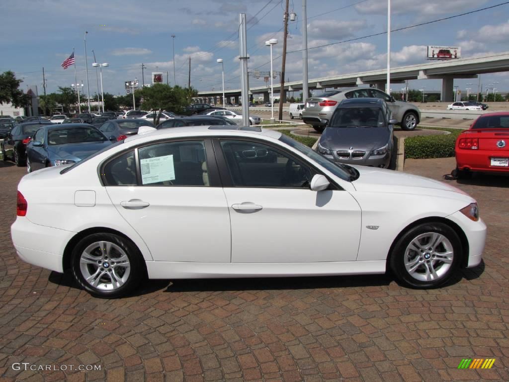 2008 3 Series 328i Sedan - Alpine White / Beige photo #14