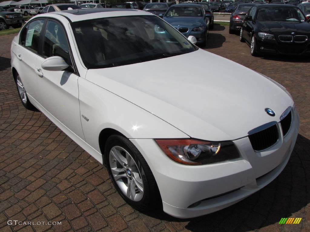 2008 3 Series 328i Sedan - Alpine White / Beige photo #15
