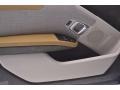 2016 BMW i3 Giga Cassia Natural Leather/Carum Spice Grey Wool Cloth Interior Door Panel Photo