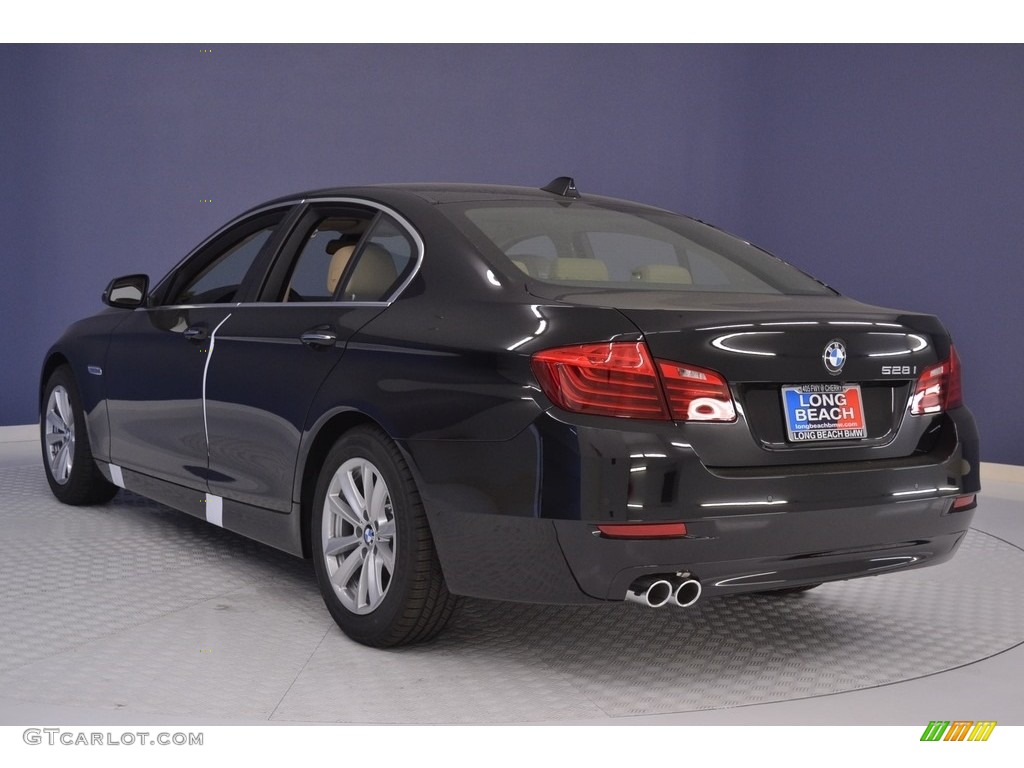 2016 5 Series 528i Sedan - Jet Black / Venetian Beige/Black photo #4