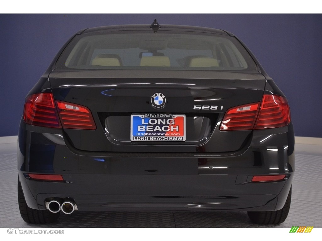 2016 5 Series 528i Sedan - Jet Black / Venetian Beige/Black photo #5