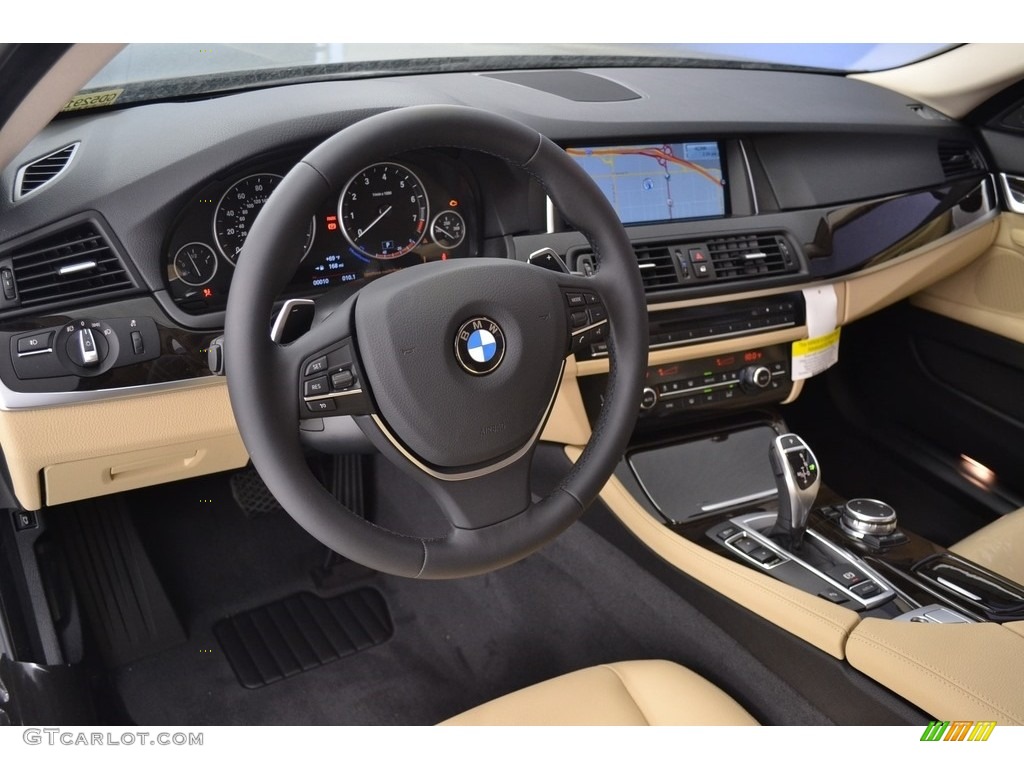 2016 5 Series 528i Sedan - Jet Black / Venetian Beige/Black photo #6