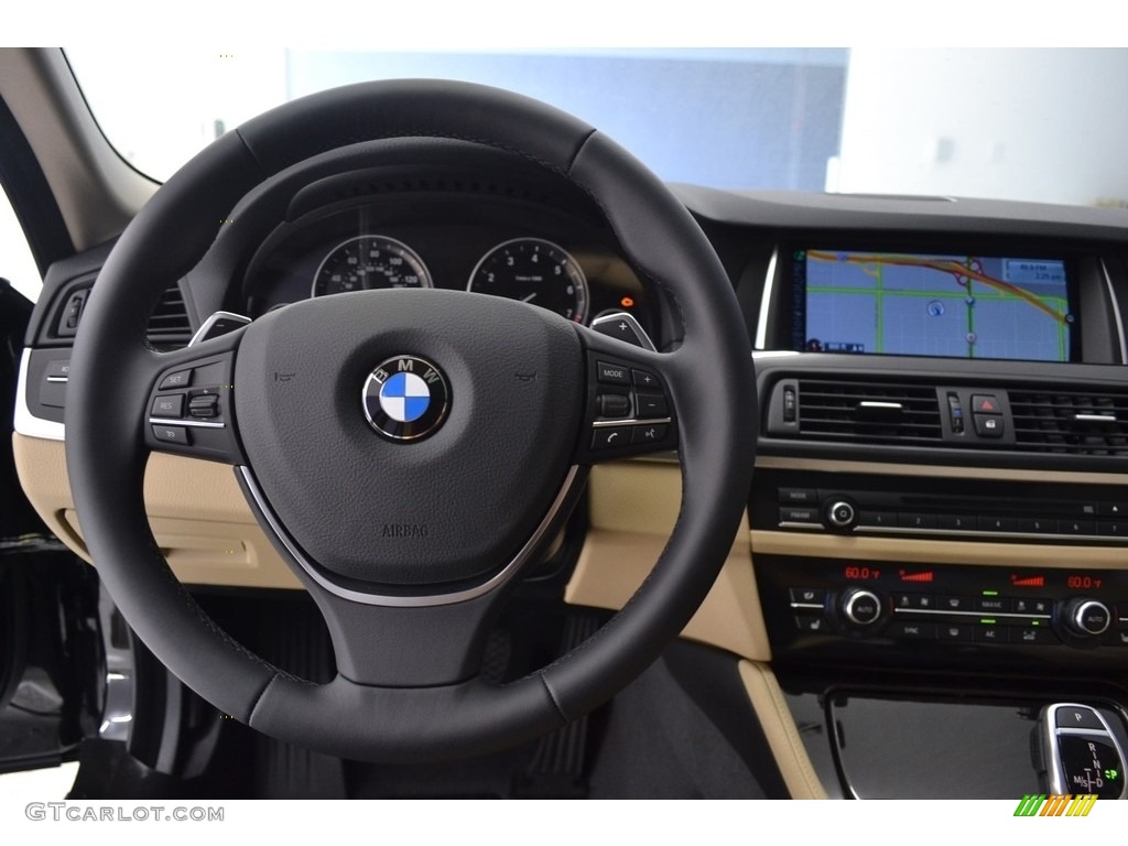 2016 5 Series 528i Sedan - Jet Black / Venetian Beige/Black photo #14